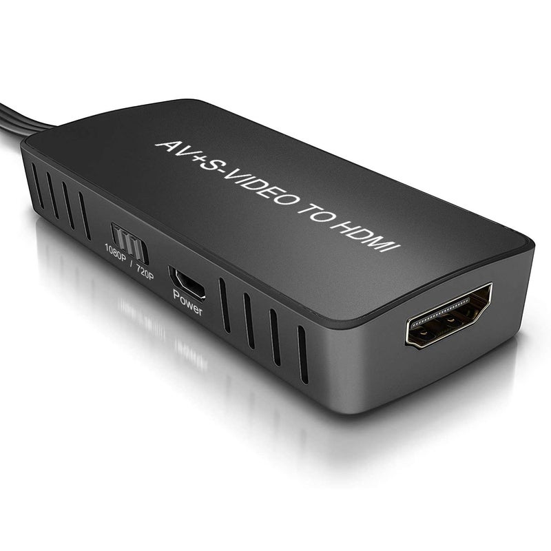 LVY RCA Composite Video and Svideo to HDMI Converter, Resolution 1080P/ 720P Compatible with WII/WII U, PS1/ 2/3, STB, Xbox, VHS, VCR, Blue-Ray DVD Players - Image 4